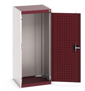 40010069.** cubio cupboard with perfo doors. WxDxH: 525x525x1200mm. RAL 7035/5010 or selected